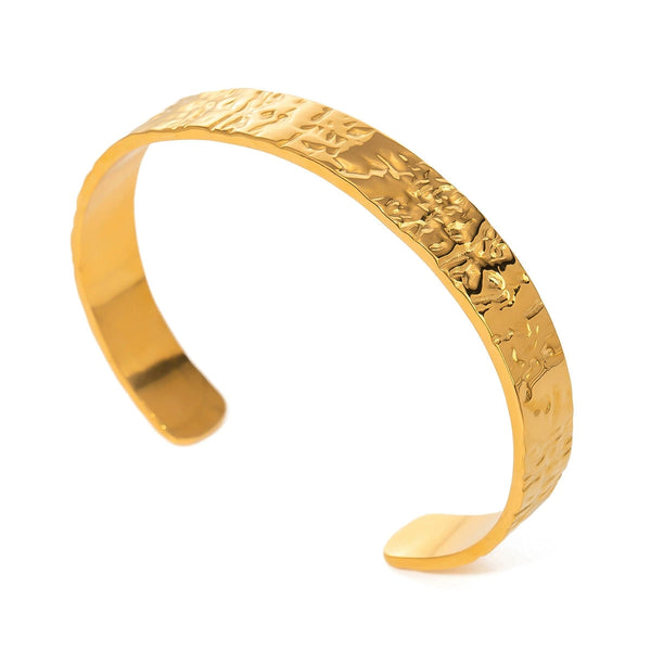 Hammered Open Bangle