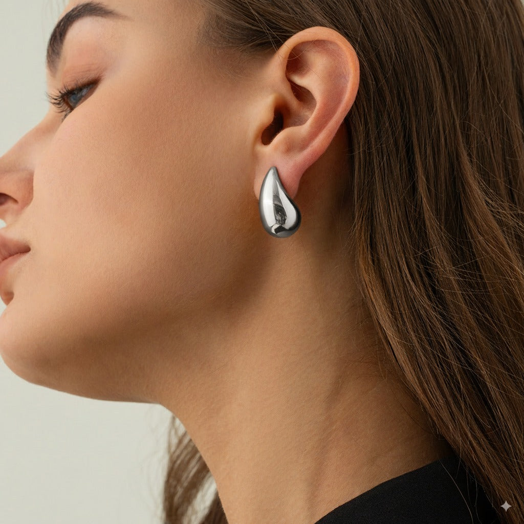 Water Drop Titanium Steel Earring