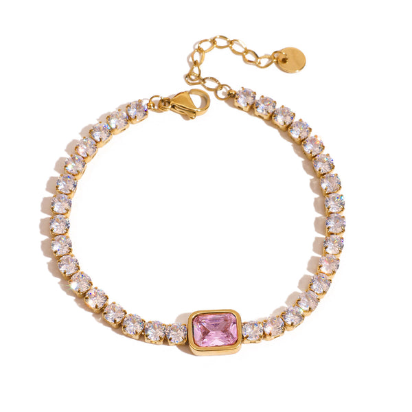 Rose Shine Tennis Bracelet
