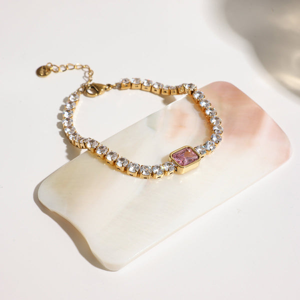 Rose Shine Tennis Bracelet