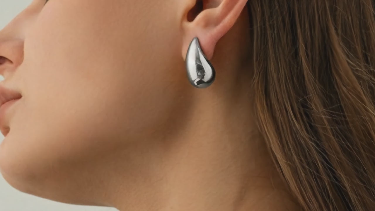 Water Drop Titanium Steel Earring